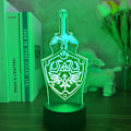 Miniatyrbillede 2 af 7: 3D Illusion Nattlampa Legend of Zelda Sänglampa Zelda L