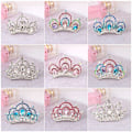 Miniatyrbillede 4 af 7: Piger Børnehår Smykker Tilbehør Mini Sød Krystal Rhinestone Prinsesse Krone Hår Kam Fødselsdagsfest Tiarer Hårbånd 8