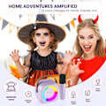 Miniatyrbilde 3 av 4: Mini Karaoke-maskin for barn (4-12+) - Bluetooth-høyttaler med 2 mikrofoner Purple 1 Mic