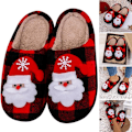 Miniatyrbillede 2 af 8: Komfortable Jule-Tøfler til Mænd og Kvinder, Elg-Plush Design Santa Claus G 42/43 EU