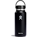 Miniatyrbillede 1 af 3: Vandflaske 946 ml (32 oz) - Vakuumisoleret rustfri vandflaske med lækagesikker Flex-lock og pulverlakering - BPA-fri - Sort