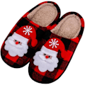 Miniatyrbild 1 av 8: Mysiga Jul-tofflor för Sovrummet, Rensa Plüschdesign för Män och Kvinnor Santa Claus G 44/45 EU