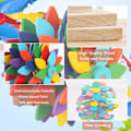 Pikkukuva 4 / 4: Pyörivä Puinen Lollipop Jalustalla, Värikäs Kierrelelu Työpöydän Koristeeksi Colorful Disc