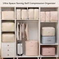 Miniatyrbillede 2 af 8: Stærke Flyttekasser, Selvkondenserende Ziplock-Organiseringspose, Pink XL (20,5x16,5x23,6 tommer) Pink XL(20.5*16.5*23.6inch)