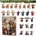 Miniatyrbillede 7 af 7: Highland Cow Julekalender 2024 - 24 Dages Juleoptakt med Kalvepynt c