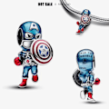 Pikkukuva 1 / 7: Disney Marvel Deadpool Wolverine -riipushelmi Sopii Pandora-rannekoruihin ja -kaulakoruihin Naisille DIY-riipushelmiä 925 Sterlinghopea Korut Lahjat WSD008