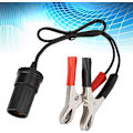 Miniatyrbilde 8 av 8: Sigarett-tenneradapter, 12V bilbatteriklemme på adapter Sigarettuttak Tenner Reiselader
