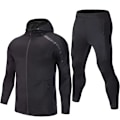 Miniatyrbilde 6 av 7: Herre Sportswear Set Fotballtrøye Fotballtreningsklær Herre Løping Hoodie Jakker Langarmet Treningsoverall Sport Sweat Suit Jersey hvit 3XL Jersey white 3XL