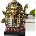 Pikkukuva 2 / 7: Egyptiläinen faarao patsas setti | Muumio ja sfinksi veistokset | Mytologiasta inspiroituneet koristeet | Ainutlaatuinen kodinsisustuskokoelma | Sfinksifiguurit D