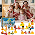 Miniatyrbillede 2 af 8: 24-Dages Nedtælling Jule Gummiande Adventskalender, Badelegetøjs Sæt til 2024 a