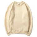 Miniatyrbilde 1 av 7: 2023 Vår og høst mote merke ensfarget rund hals lang ermet genser for menn og kvinner mote casual sportskjorte beige XXL
