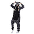 Miniatyrbillede 1 af 5: Vaskbjørn Kostume til Voksne Dyr Helkrops Pyjamas Halloween Jul Mørkegrå Dark Grey M