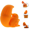 Miniatyrbillede 6 af 8: Egern Te Infuser Sød Dyr Løs Blad Te Siler Silikon Fin Mesh Te Filter Dyr Te Læk