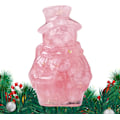 Miniatyrbillede 7 af 8: Krystal Snemand Figur - 3D Julepynt Miniature, Rosakvarts Rose quartz