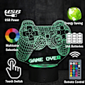 Miniatyrbilde 4 av 8: 3D-videospillkontroller nattlampa 3D-illusjonsspill O