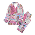 Miniatyrbilde 4 av 7: Sleepwears Taylors The Swifts Pyjamas Print 2-delt sett Långärmade med reverskrage Casual Byxor 1989 Pyjamaskostymer Style-10 Style-10 XL