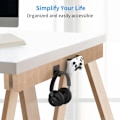 Miniatyrbild 5 av 7: Sportlink Universal Hörlurar Stativ Gaming Controller Hållare Headset Display Rack Under Skrivbord Hänger Krok För Öronphone Väggfäste Vit Stativ