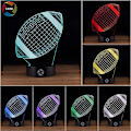 Miniatyrbilde 2 av 9: 3D optisk illusjonsnattlampe - 7 LED-fargeskiftlampe