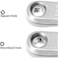 Miniatyrbild 5 av 8: Cykelvev, Universal 170mm Aluminiumlegering Vänster Enkel kedja Vev Cykelbyte vev (Rhombiskt hål-Silver)