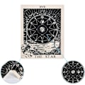 Miniatyrbillede 3 af 5: 3 stk. Tarottapet Tarotkort Gobeläng Solen Månen Den