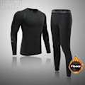 Miniatyrbild 1 av 7: Sportunderkläder för män Fleece Thermal Compression Strumpbyxor Ski Bas Layer Träningsoverall Barn Vinter Thermal Underwear Running Set J set L