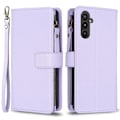 Miniatyrbillede 1 af 5: För Samsung A34 5G Enfärgad blixtlåsväska Case Bf19 Style Lila Purp Purple Style F Samsung Galaxy A34 5G