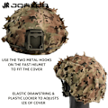 Miniatyrbild 3 av 7: Taktisk täckning Andningsbart Mesh Camo Camouflage Cover Perfekt för taktisk militär utrustning, stridshjälm Leaf style DW
