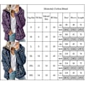 Miniatyrbillede 3 af 3: Fleece Fluffig Hættetrøje Dame Langærmet Jakke Vinter Varm Teddybjørn Cardigan Blå