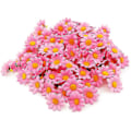 Miniatyrbilde 1 av 4: Kunstige tusenfryd blomsterhoder 100 stk falske gerberablader rosa for DIY krans
