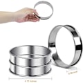 Miniatyrbilde 3 av 5: Rustfrie stål crumpet ringer for baking - 6 stk