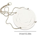 Pikkukuva 1 / 5: Nahkainen riippuva kukkaruukku - sisä- ja ulkokäyttöön - 31 cm / 15 cm, valkoinen