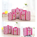 Miniatyrbild 4 av 5: Vattentät tjock stor förvaringsväska 600D Oxford Organizer Resväska för filtar, täcke, kuddar, kläder, flytt, hem (Rosa, Medium) Medium