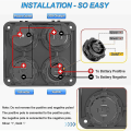 Miniatyrbild 5 av 5: Båt RV 12v laddare uttag panel, 4 i 1 DC ström 12v uttag panel multi USB snabbladdare med Tog