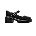 Miniatyrbilde 1 av 3: Where's That From Dam/Damer Rylee Retro Platform Block Hæl Svart 7 UK