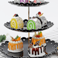 Miniatyrbillede 4 af 4: Kagefad Stativ Hjemmefest Dessertopbevaring Frugtskål