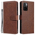 Pikkukuva 1 / 5: Xiaomi Redmi 10 Kotelo Kiinteä Nahka Ruskea