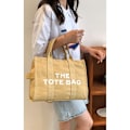 Miniatyrbillede 2 af 5: (Gul) Canvas Altmuligheder Tote Bag til Kvinder Med Rum til Arbejde Rejser eller Shopping 30*32*23 CM