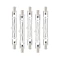 5-pack R7s 118mm 300w 220v, R7s Halogen Linear Lamp, Dimmable Halogen Bulb for Construction Site