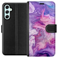 Miniatyrbillede 1 af 3: Samsung Galaxy A34 Pung Etui Marmor Lilla