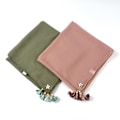 Miniatyrbillede 1 af 5: Kvinde Mode Solid Chiffon Firkantet Hovedtørklæde Letvægts Hals Tørklæder Hår Bandana Halstørklæde Hovedbånd Stof （2stk）