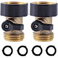 Miniatyrbillede 1 af 5: Heavy Duty Messing Afspærringsventil Have Slange Afspærringsventil Have Slangeforbindelse (2stk)