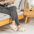 Miniatyrbild 1 av 2: Damtofflor Varma Plyschtofflor Tofflor Päls Sandaler med Öppen Tå Hemskor