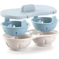 Miniatyrbillede 1 af 5: Mikrobølgeovn Æggepocherer 2 BPA-fri opvaskemaskine sikker pocherede æg maker, Non Stick Æg Mikrobølgeovn Komfur, 1 Min Hurtig Poch Æg Coddlers til Mikrobølgeovn...
