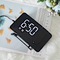Miniatyrbilde 2 av 5: Projektorvekkerklokke for soverom, projektor takklokke med digital LED temperatur fuktighet di
