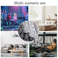 Miniatyrbillede 3 af 3: Plaid, Strikket Moderne Mønstret Plaid, Blødt Letvægts Vævet Tæppe til Sofa Seng og Dagligstue, (127x152 cm) Sort og hvid