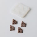 Miniatyrbillede 5 af 5: Lysforme lys stearinlys DIY støbeforme i silikoneform MJ10 Chokolade