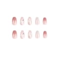 Miniatyrbilde 4 av 5: Falske negler korte pastellblomster fingernegler glitter