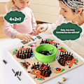 Miniatyrbild 4 av 5: Trähästspel för tidig utbildning med igelkottinsats - Fokusleksak för barn