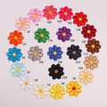 22 st Stryklappar Mini Broderade Lapp Blommig Stryklapp