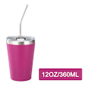 Miniatyrbilde 3 av 4: Rustfrie Barnekrus med Sølesikkert Lokk, Sugerør & Silikonhylser, 355 ml, BPA-frie, Isolerende, for Kalde & Varme Drikker Style 3